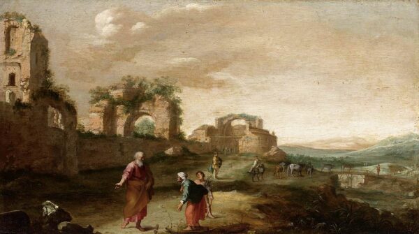 Elijah and the Widow of Zarephath by Bartholomeus Breenbergh, hand-painted oil painting reproduction