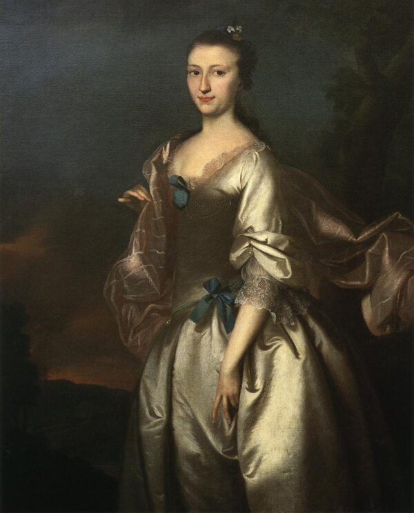 Elizabeth Browne Rogers by Joseph Blackburn, hand-painted oil painting reproduction