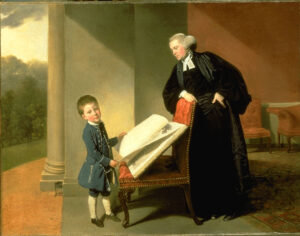The Reverend Randall Burroughs and his son Ellis by Johann Zoffany, hand-painted oil painting reproduction