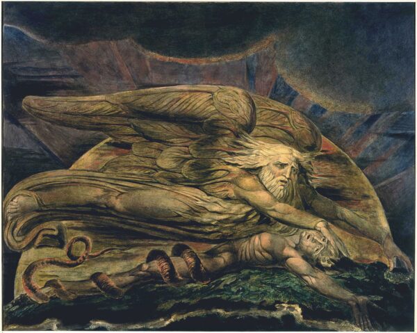 Elohim Creating Adam by William Blake, hand-painted oil painting reproduction