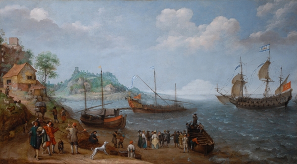 Embarkation Scene by Adam Willaerts, hand-painted oil reproduction