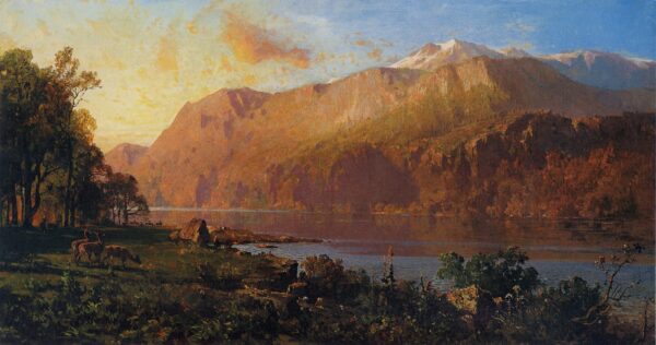 Emerald Lake Near Tahoe by Thomas Hill, hand-painted oil painting reproduction