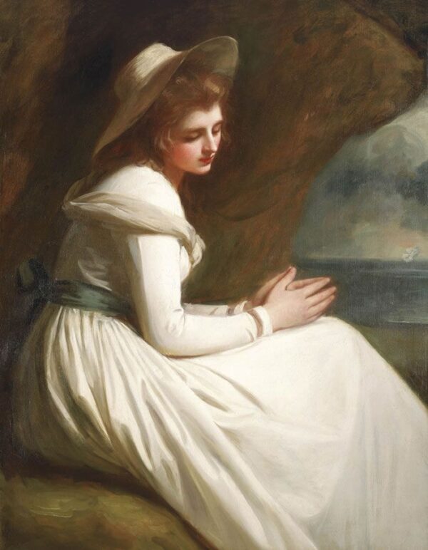 Emma Hart as Ariadne by George Romney, hand-painted oil painting reproduction