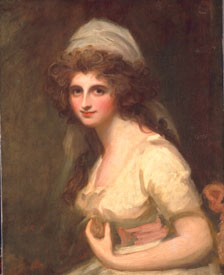 Emma Hart in a White Turban by George Romney, hand-painted oil painting reproduction