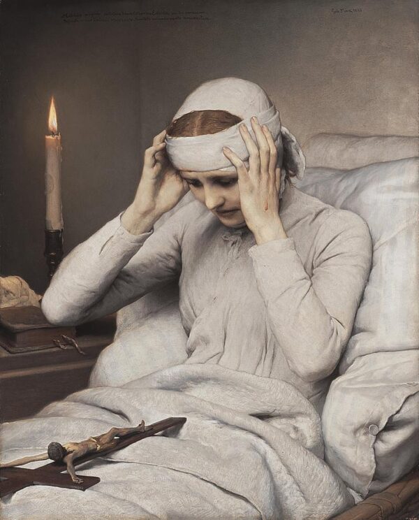 The Ecstatic Virgin Anna Katharina Emmerich by Gabriel Cornelius Ritter von Max, hand-painted oil painting reproduction
