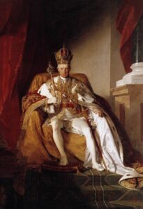 Emperor Franz I of Austria in his Coronation Robes by Friedrich von Amerling, hand-painted oil painting reproduction