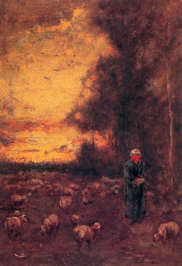 End of Day by George Inness, hand-painted oil painting reproduction