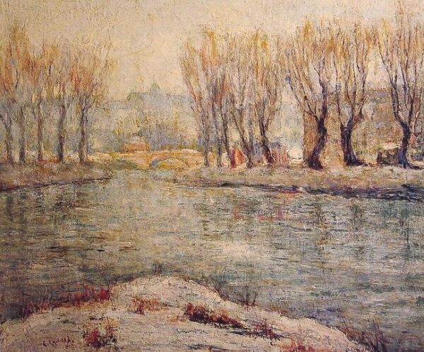 End of Winter by Ernest Lawson, hand-painted oil painting reproduction