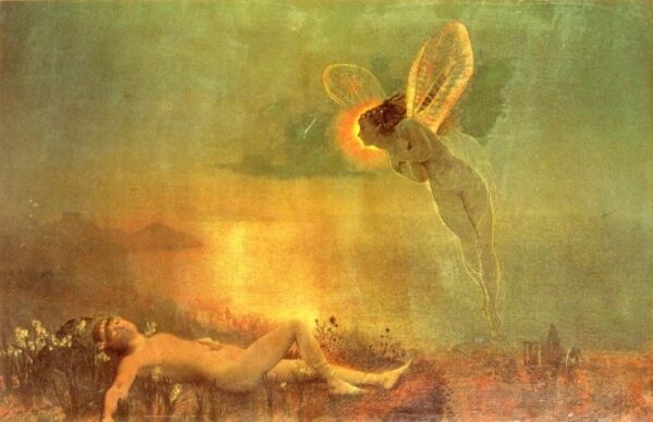 Endymion on Mount Latmus by John Atkinson Grimshaw, hand-painted oil painting reproduction