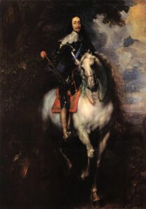 Equestrian Portrait of Charles I, King of England by Sir Anthony van Dyck, hand-painted oil painting reproduction