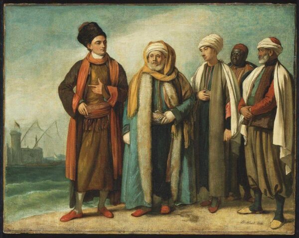 The Ambassador from Tunis in England by Benjamin West, hand-painted oil painting reproduction