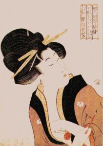 Enjoyable Looks by Kitagawa Utamaro, hand-painted oil painting reproduction
