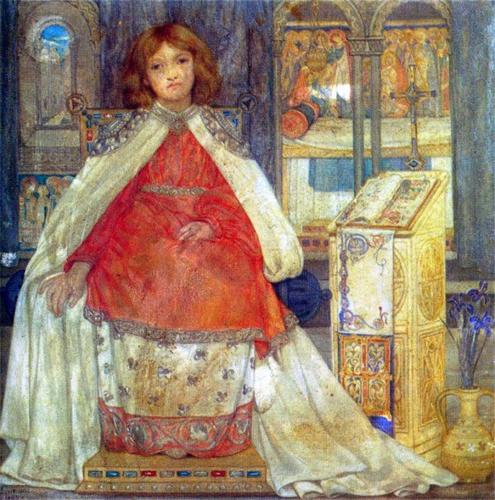 Enthroned by Kate Elizabeth Bunce, hand-painted oil reproduction