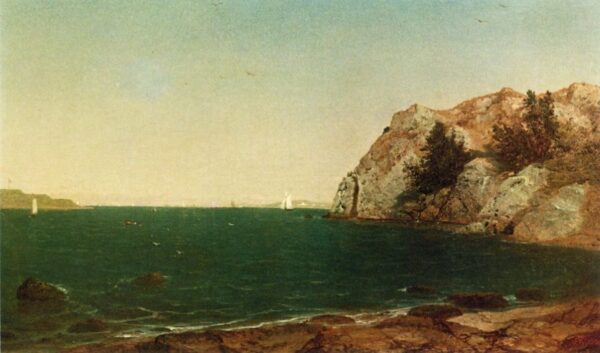 Entrance to Newport Harbor by John Frederick Kensett, hand-painted oil painting reproduction
