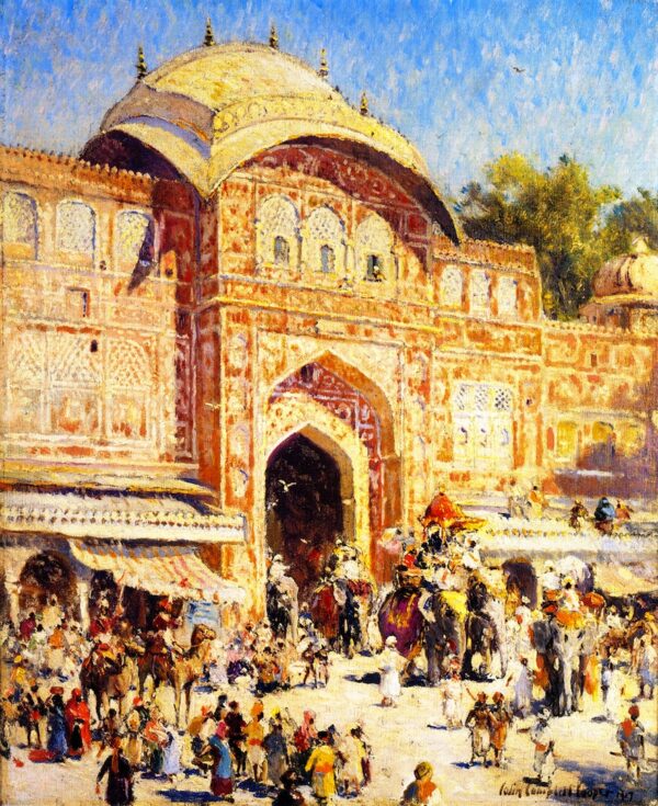 Entrance to the Maharajas Palace by Colin Campbell Cooper, hand-painted oil painting reproduction