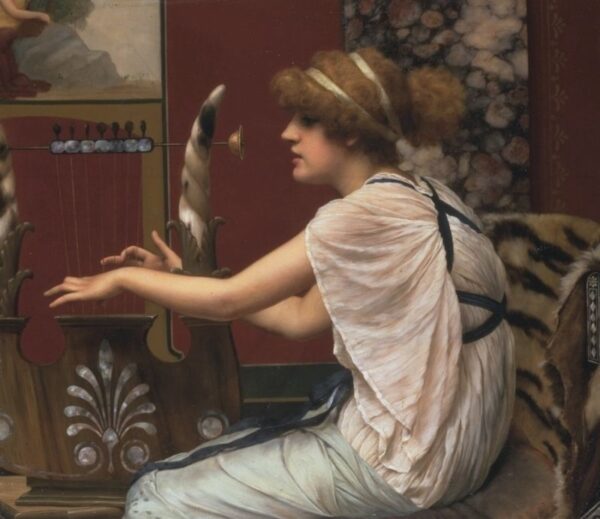 Erato at Her Lyre by John William Godward, hand-painted oil painting reproduction