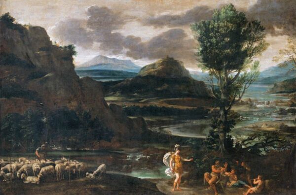 Erminia among the Shepherds by Domenichino, hand-painted oil painting reproduction