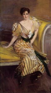 Portrait of Madame Josephina Alvear de Errazuriz by Giovanni Boldini, hand-painted oil painting reproduction