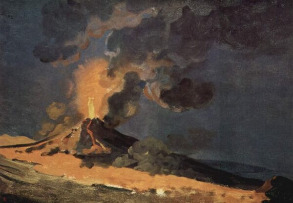 Eruption of Vesuvius by Joseph Wright, hand-painted oil painting reproduction