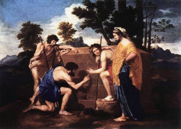 Et in Arcadia Ego by Nicolas Poussin, hand-painted oil painting reproduction