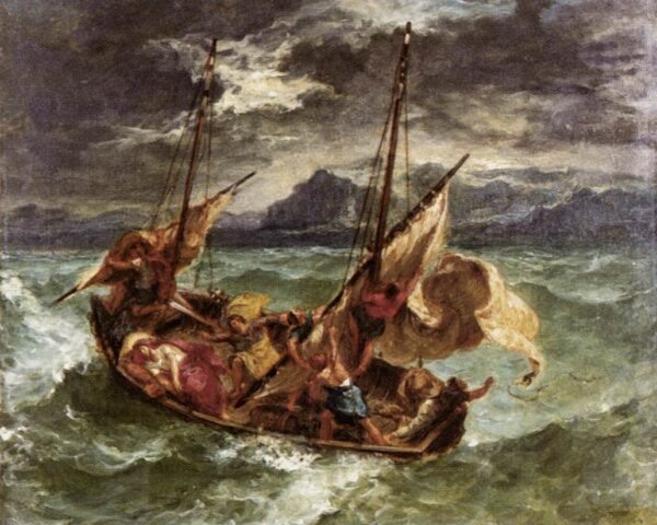 Christ on the Lake of Gennezaret by Eugène Delacroix, hand-painted oil painting reproduction