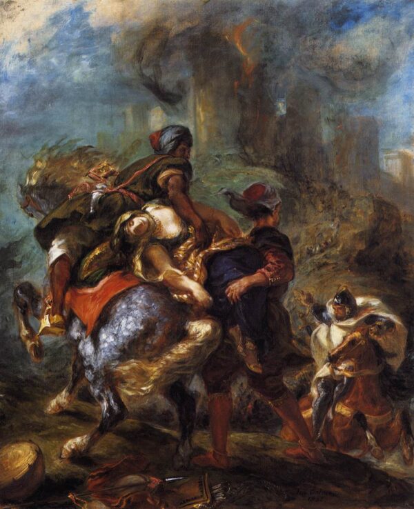 The Abduction of Rebecca by Eugène Delacroix, hand-painted oil painting reproduction