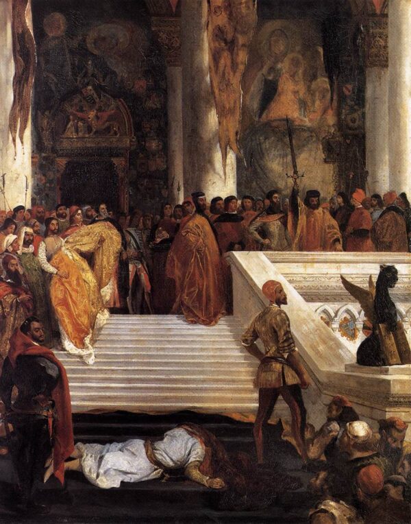 The Execution of Doge Marino Faliero by Eugène Delacroix, hand-painted oil painting reproduction