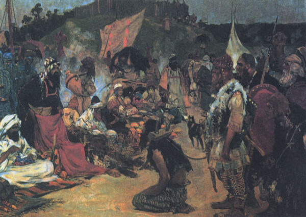 Slave Trade in Early Medieval Eastern Europe by Sergey Ivanov, hand-painted oil painting reproduction