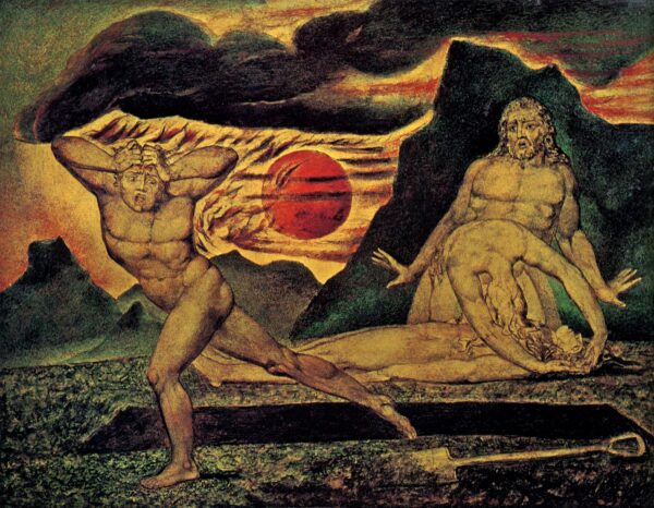 The Body of Abel Found by Adam and Eve by William Blake, hand-painted oil painting reproduction