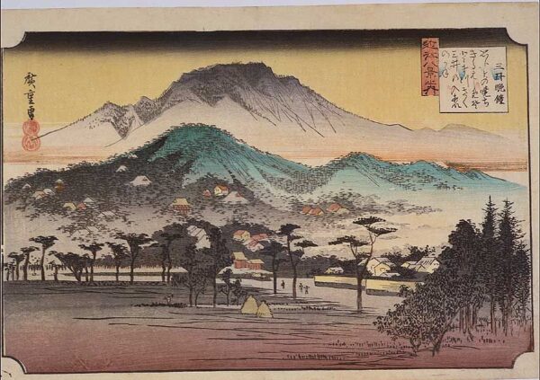 Evening Bell at Mii Temple by Ando Hiroshige, hand-painted oil painting reproduction