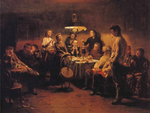 Evening Company by Vladimir Makovsky, hand-painted oil painting reproduction