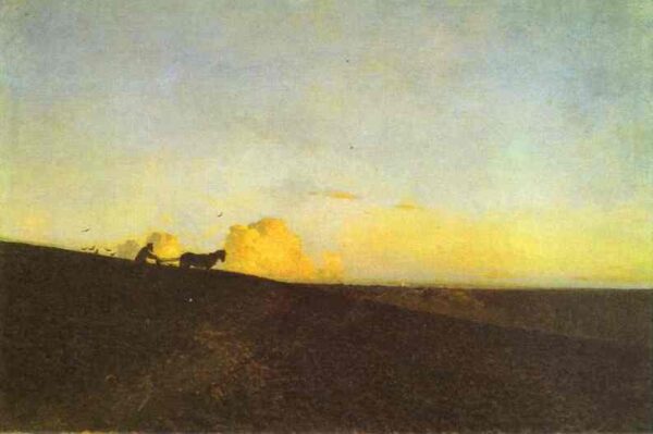 Evening In The Field by Isaac Levitan, hand-painted oil painting reproduction