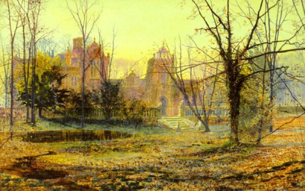 Evening, Knostrop Old Hall by John Atkinson Grimshaw, hand-painted oil painting reproduction