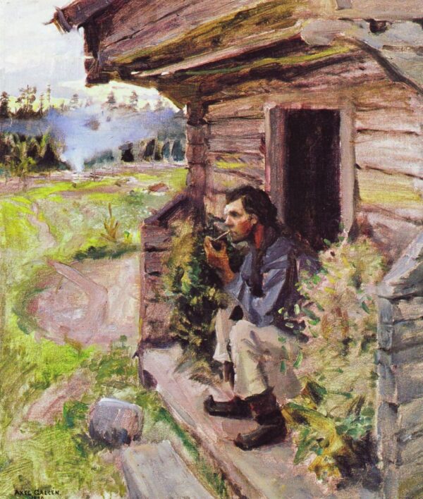 Evening Peace by Akseli Gallen-Kallela, hand-painted oil painting reproduction