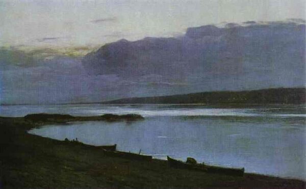 Evening on the Volga by Isaac Levitan, hand-painted oil painting reproduction