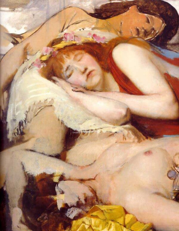Exhausted Maenides after the Dance by Lawrence Alma-Tadema, hand-painted oil painting reproduction