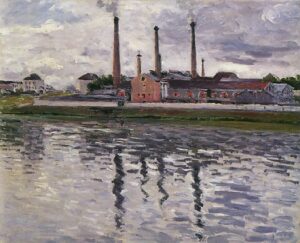 Factories at Argenteuil by Gustave Caillebotte, hand-painted oil painting reproduction