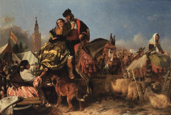 Fair at Seville by Richard Ansdell, hand-painted oil painting reproduction