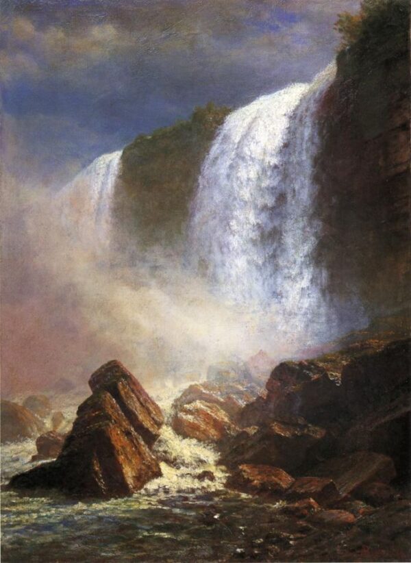 Falls of Niagara from Below by Albert Bierstadt, hand-painted oil painting reproduction