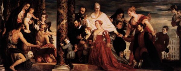 The Adoration of the Virgin by the Coccina Family by Paolo Veronese, hand-painted oil painting reproduction