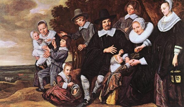 Family Group in a Landscape by Frans Hals, hand-painted oil painting reproduction