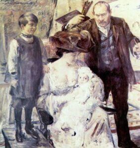 Family Portrait by Lovis Corinth, hand-painted oil painting reproduction
