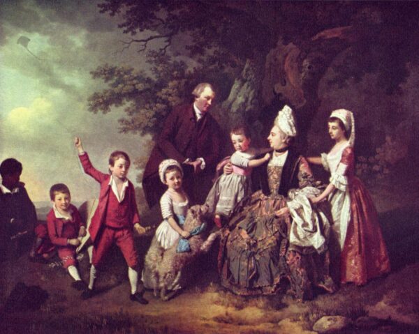 Family Portrait by Johann Zoffany, hand-painted oil painting reproduction