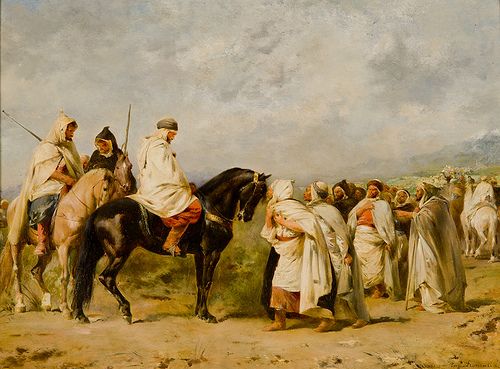 Before the Race – Fantasia by Fromentin, hand-painted oil reproduction