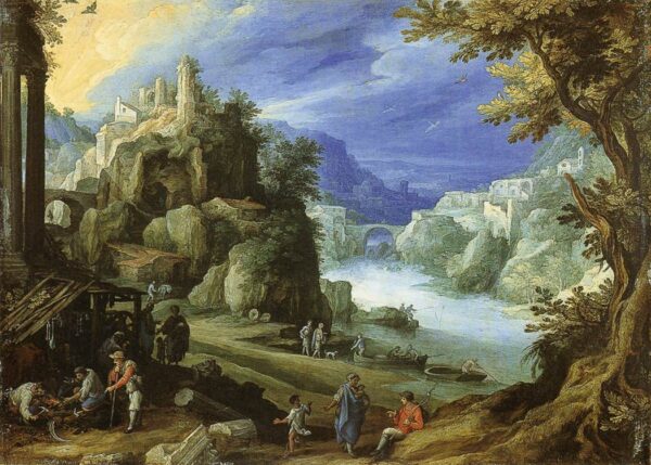 Fantastic Landscape by Paul Bril, hand-painted oil painting reproduction
