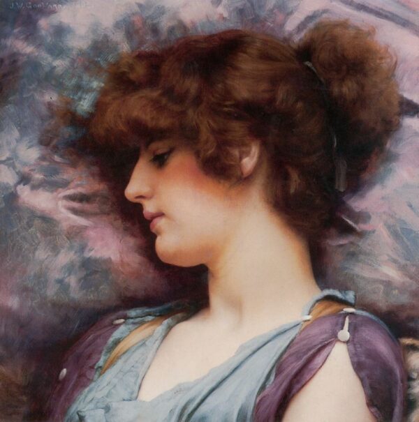 Far Away Thoughts by John William Godward, hand-painted oil painting reproduction