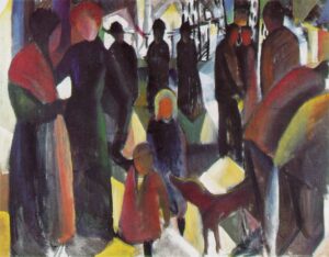 Farewell by August Macke, hand-painted oil painting reproduction