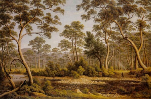 The River Nile, Van Diemen’s Land, from Mr. Glover’s Farm by John Glover, hand-painted oil painting reproduction