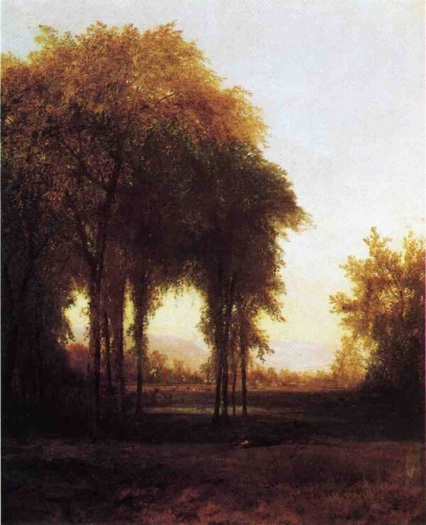 Farm at the Edge of the Forest by John Frederick Kensett, hand-painted oil painting reproduction