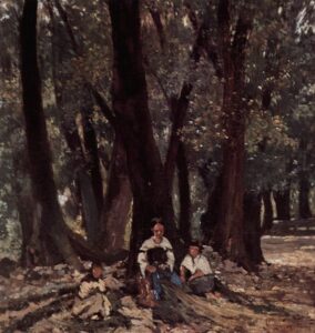 Farmer in a Forest by Giovanni Fattori, hand-painted oil painting reproduction